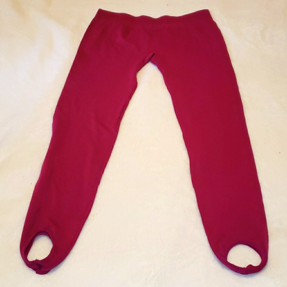 Vintage 80s/90s Stirrup-style Magenta Leggings